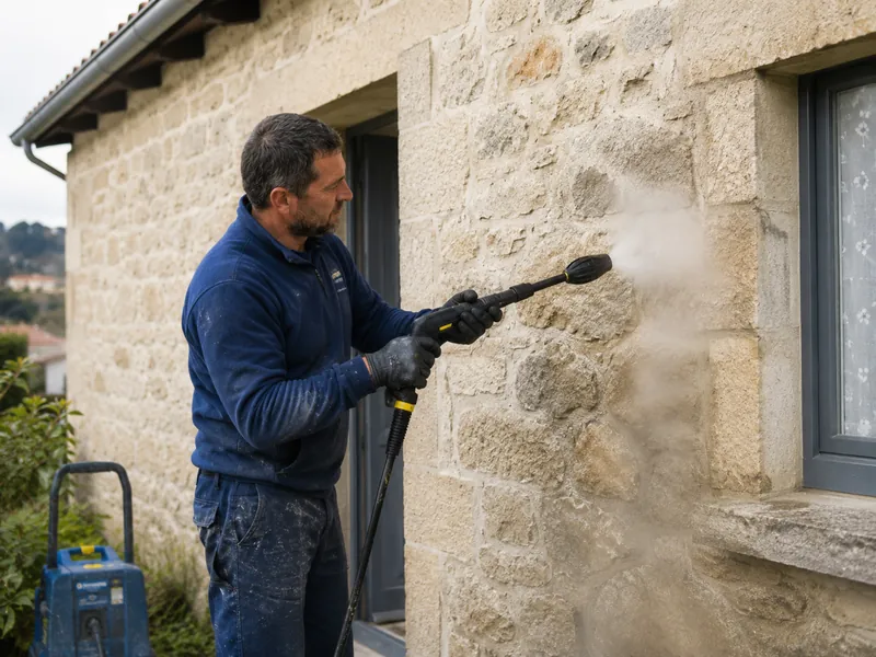 Nettoyage de façade à basse pression
